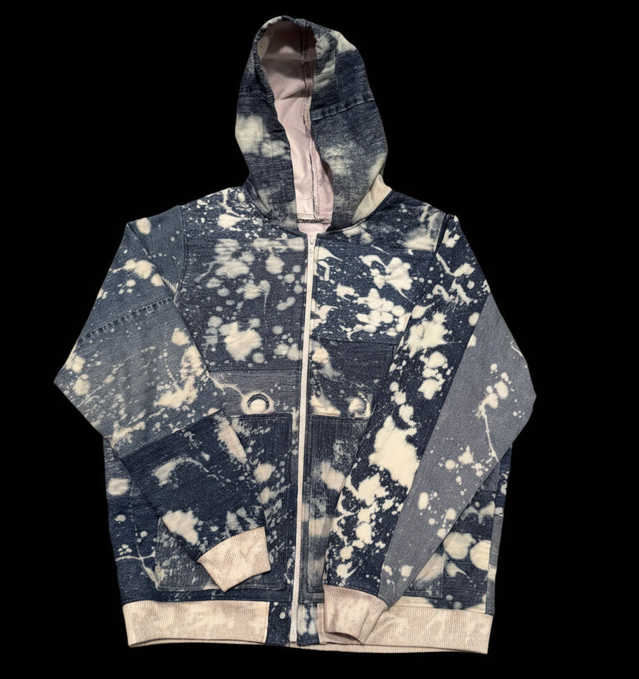 Third Supply Upcycled Bleach Denim Jacket